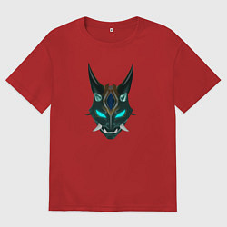 Футболка оверсайз женская Genshin Impact - Сяо, цвет: красный