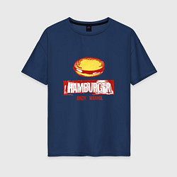 Женская футболка оверсайз Гамбургер Уорхола