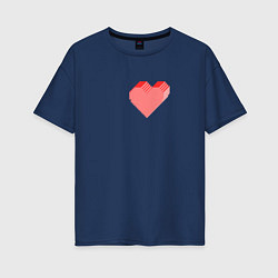 Женская футболка оверсайз Сердце