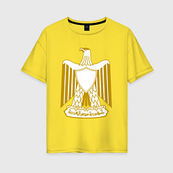 Футболка оверсайз женская Египет Египетский герб, цвет: желтый