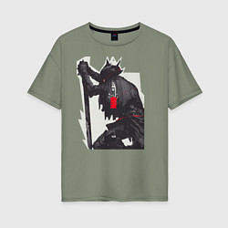Женская футболка оверсайз Bloodborne