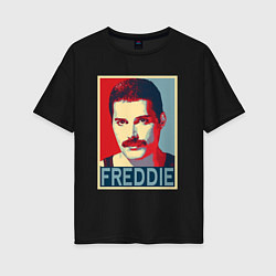 Футболка оверсайз женская Freddie, цвет: черный