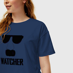 Футболка оверсайз женская Шпион Watcher, цвет: тёмно-синий — фото 2