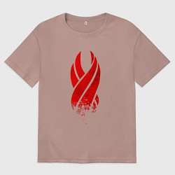 Футболка оверсайз женская DEAD SPACE ОБЕЛИСК, цвет: пыльно-розовый