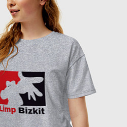 Футболка оверсайз женская Limp Bizkit, цвет: меланж — фото 2