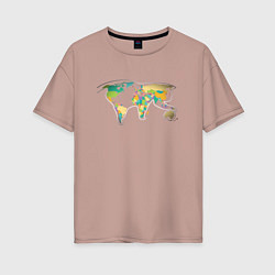 Женская футболка оверсайз World Cat