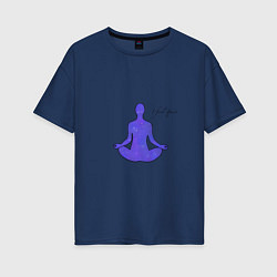 Женская футболка оверсайз Космическая медитация