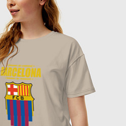 Футболка оверсайз женская Барселона Испания, цвет: миндальный — фото 2