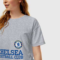 Футболка оверсайз женская Chelsea FC: Blue, цвет: меланж — фото 2