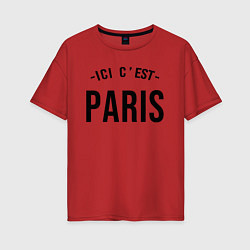 Женская футболка оверсайз PARIS SAINT-GERMAIN