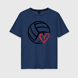 Женская футболка оверсайз Love Volleyball