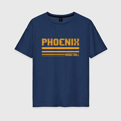 Футболка оверсайз женская Phoenix Basketball, цвет: тёмно-синий