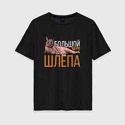 Женская футболка оверсайз Большой кот Шлёпа