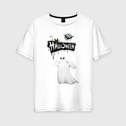 Женская футболка оверсайз Праздник HALLOWEEN