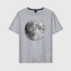 Женская футболка оверсайз Полнолуние Лунная фаза