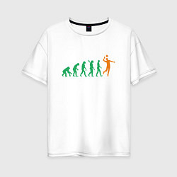 Женская футболка оверсайз Эволюция волейбола