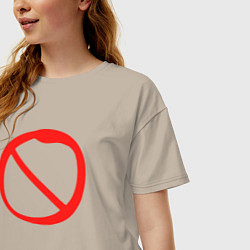 Футболка оверсайз женская Friday Night Funkin BF, цвет: миндальный — фото 2