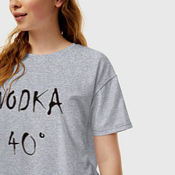 Футболка оверсайз женская Vodka 40, цвет: меланж — фото 2