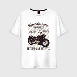 Женская футболка оверсайз Triumph speedmaster bonneville
