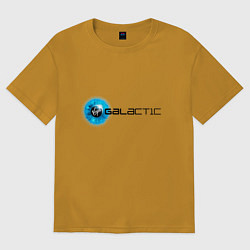 Футболка оверсайз женская Virgin Galactic logo, цвет: горчичный
