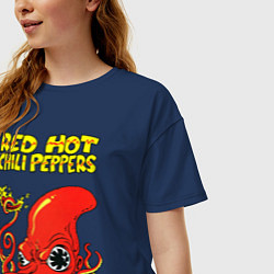 Футболка оверсайз женская RED HOT CHILI PEPPERS, цвет: тёмно-синий — фото 2