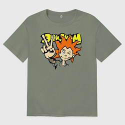 Футболка оверсайз женская Элизиум рыжий, цвет: авокадо