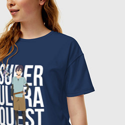 Футболка оверсайз женская Super Ultra Quest, цвет: тёмно-синий — фото 2