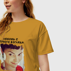 Футболка оверсайз женская Амели Amelie Любовь Z, цвет: горчичный — фото 2