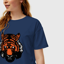 Футболка оверсайз женская Bad Tiger, цвет: тёмно-синий — фото 2