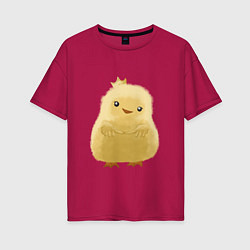 Женская футболка оверсайз Застенчивый цыпленок