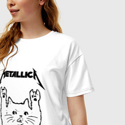 Футболка оверсайз женская METALLICA МЕТАЛЛИКА, цвет: белый — фото 2