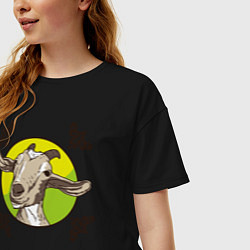 Футболка оверсайз женская Барашка, цвет: черный — фото 2