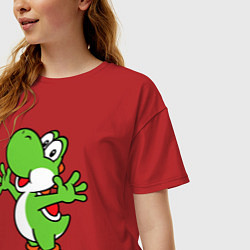 Футболка оверсайз женская Yoshi, цвет: красный — фото 2