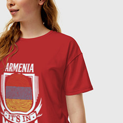 Футболка оверсайз женская Армения в ДНК, цвет: красный — фото 2