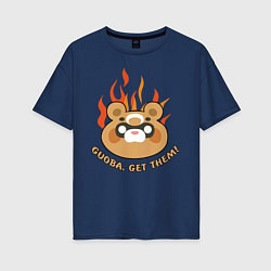 Футболка оверсайз женская Guoba Get Them, цвет: тёмно-синий