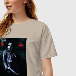 Футболка оверсайз женская Terminator JD, цвет: миндальный — фото 2