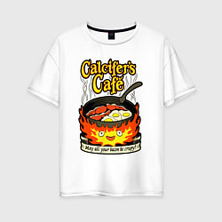 Футболка оверсайз женская Calcifer cook, цвет: белый