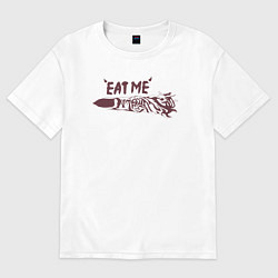 Женская футболка оверсайз Съешь меня палец Магическая битва