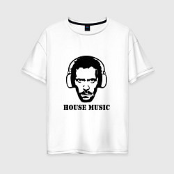 Футболка оверсайз женская Dr House music, цвет: белый