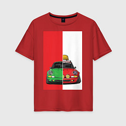 Футболка оверсайз женская Concept car, цвет: красный