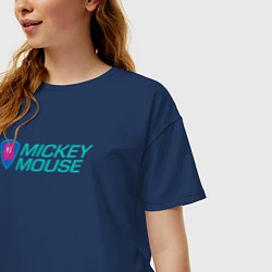Футболка оверсайз женская Icon Mickey Mouse, цвет: тёмно-синий — фото 2