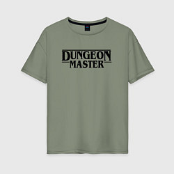 Футболка оверсайз женская DUNGEON MASTER ГАЧИМУЧИ ЧЁРНЫЙ ЛОГО, цвет: авокадо