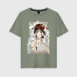 Футболка оверсайз женская Princеss mononoke, цвет: авокадо