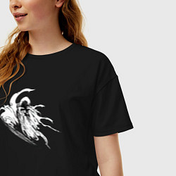 Футболка оверсайз женская Ямамото Генрюсай Блич, цвет: черный — фото 2