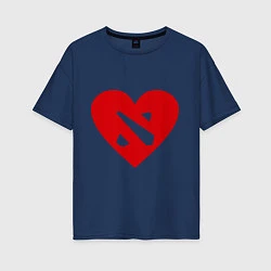 Женская футболка оверсайз Love Dota 2