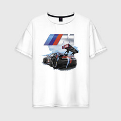 Женская футболка оверсайз BMW M POWER Motorsport Racing Team