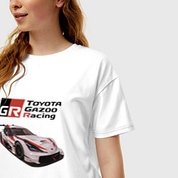 Футболка оверсайз женская Toyota Gazoo Racing Team, Finland, цвет: белый — фото 2