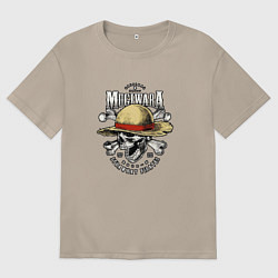 Футболка оверсайз женская MUGIWARA ONE PIECE ВАН ПИС, цвет: миндальный