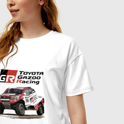 Футболка оверсайз женская Toyota Gazoo Racing Team, Finland Motorsport, цвет: белый — фото 2