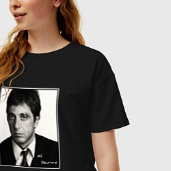 Футболка оверсайз женская Аль Пачино Al Pacino, цвет: черный — фото 2